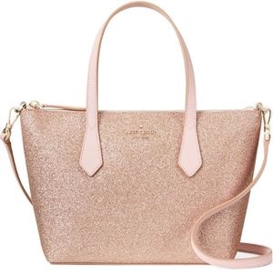Kate Spade Joeley Ina Rose Gold Glitter Crossbody